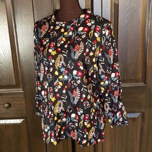 NWOT Boden Floral Blouse Top Alps Print 12